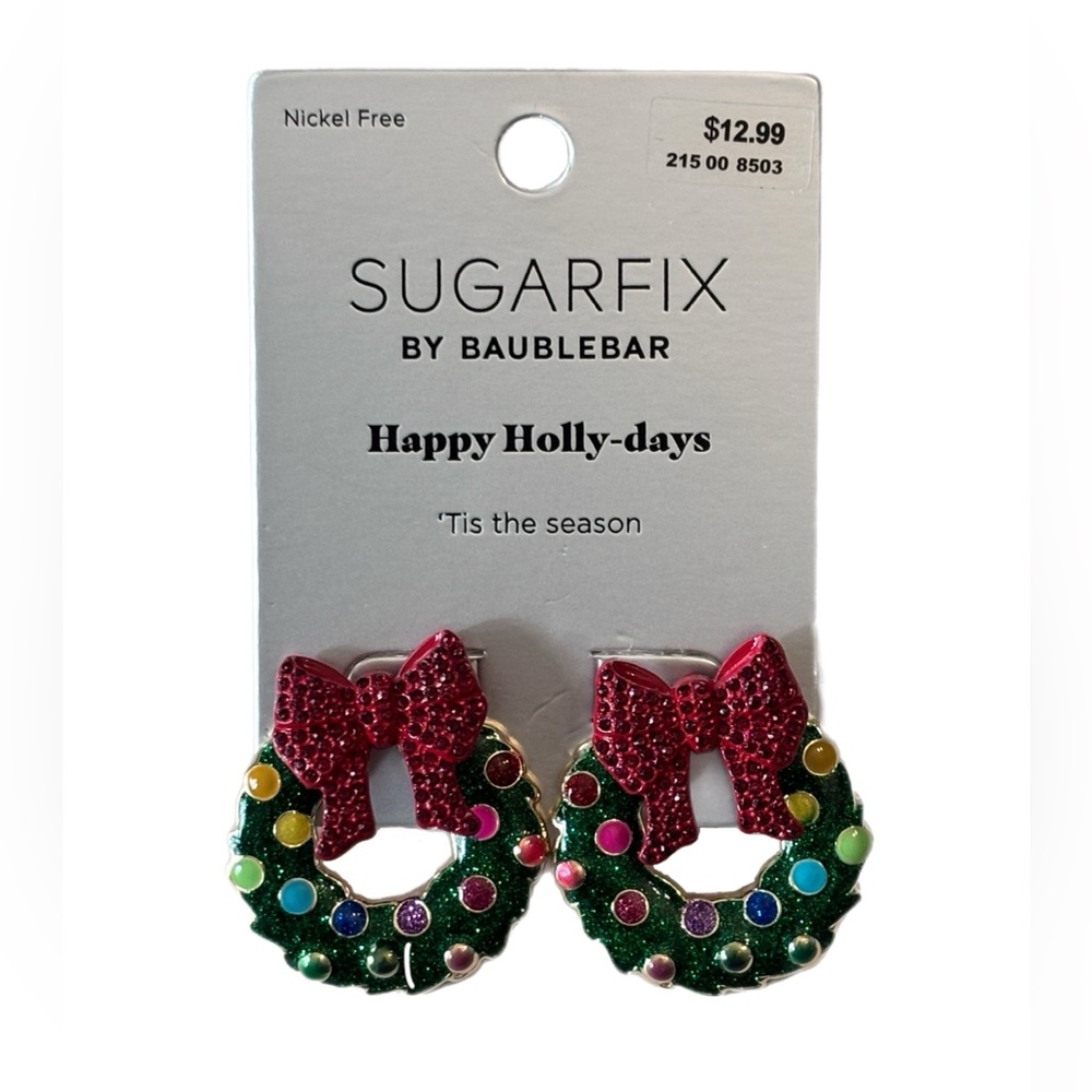 Sugarfix by BaubleBar Gold Wreath Earrings NWT Posts - Picture 1 of 4